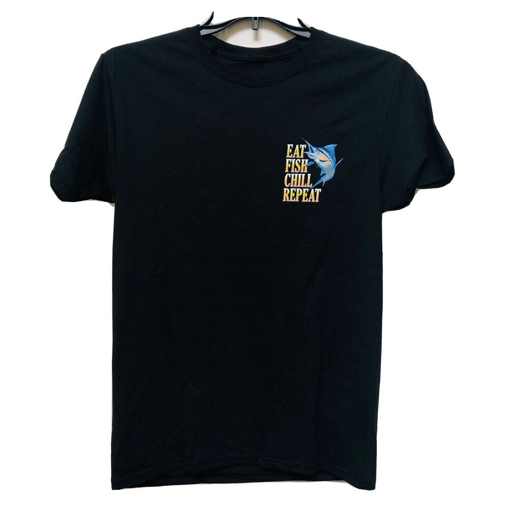 Croft & Barrow Men's Crew Neck Black Short Sleeve T-Shirt Size S 100% Cotton hgd
